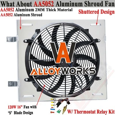 Ventilador eléctrico de cubierta de aluminio para Chevrolet Impala Bel Air Biscayne 1958 4,6 L Foto 1 de 4