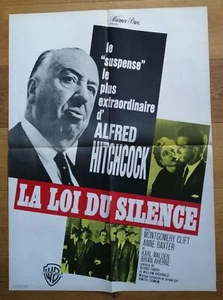LOI DU SILENCE alfred hitchcock affiche cinema originale 80x60 R WB - Photo 1/1