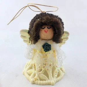 Vintage Homemade Christmas Ornament Angel with Bell  tree Hanging Decoration - Picture 1 of 10