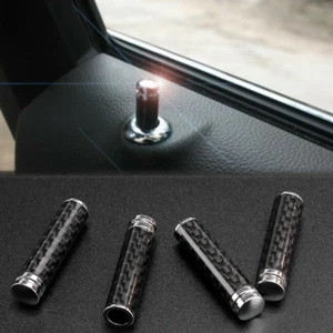 For 1983-2022 F150 Car Lock Knob Pull Pins Cover CARBON FIBER Look Interior Trim - Picture 1 of 7
