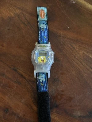 Bob Esponja Pantalones Cuadrados Cuarzo Digital Azul Reloj Nickelodeon Kelloggs Foto 1 de 4