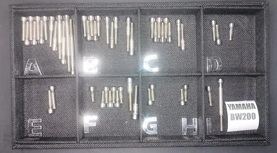 ¡Juego de kit de motor de pernos de acero inoxidable Yamaha Bw200! Rueda grande 200 pulida Foto 1 de 4