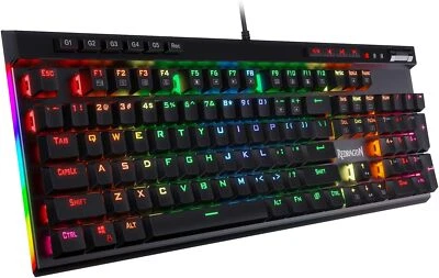 Redragon K580 VATA RGB LED Backlit Mechanical Gaming Keyboard, Macro Keys - Image 1 of 4