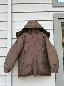 Marmot Men's Medium Goose Down Hooded Gore-Tex Jacket Parka Goretex WARM Mammoth - Picture 1 of 4