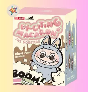 POP MART LABUBU The Monsters EXCITING MACARON Plush Dolls Figures Toys Blind Box - Foto 1 di 5