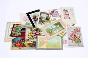 14 Antique Birthday Post Card Lot Early 1900s Assorted Designs & Embossed - Picture 1 of 4
