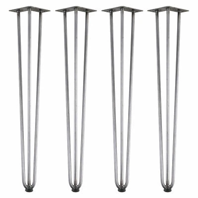 Tischbeine Hairpin Legs 4x Tischkufen Haarnadelbeine Stahl Metall Tischgestell - Bild 1 von 4