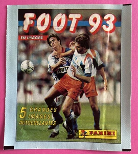 Original Pochette Bustina Packet Panini Foot 93 Championnat France Football 1993 - Imagen 1 de 2