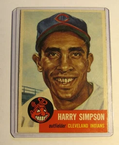 Tarjeta de béisbol Harry Simpson 1953 Topps #150 Cleveland Indians - Imagen 1 de 5