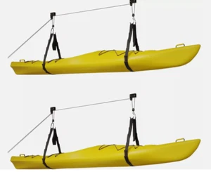 Elevador de kayak fácil Rad Sportz garaje almacenamiento 125 libras capacidad elevación freno - Imagen 1 de 3
