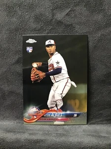 2018 Ozzie Albies Topps Chrome novato actualización #HMT76 Braves Serie Mundial como nuevo - Imagen 1 de 2