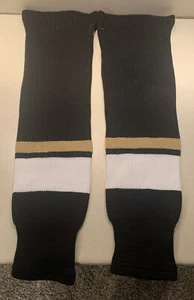 Pittsburgh Penguins Knit Black Hockey Socks 28 inches. Size: Intermediate. NEW - Picture 1 of 3