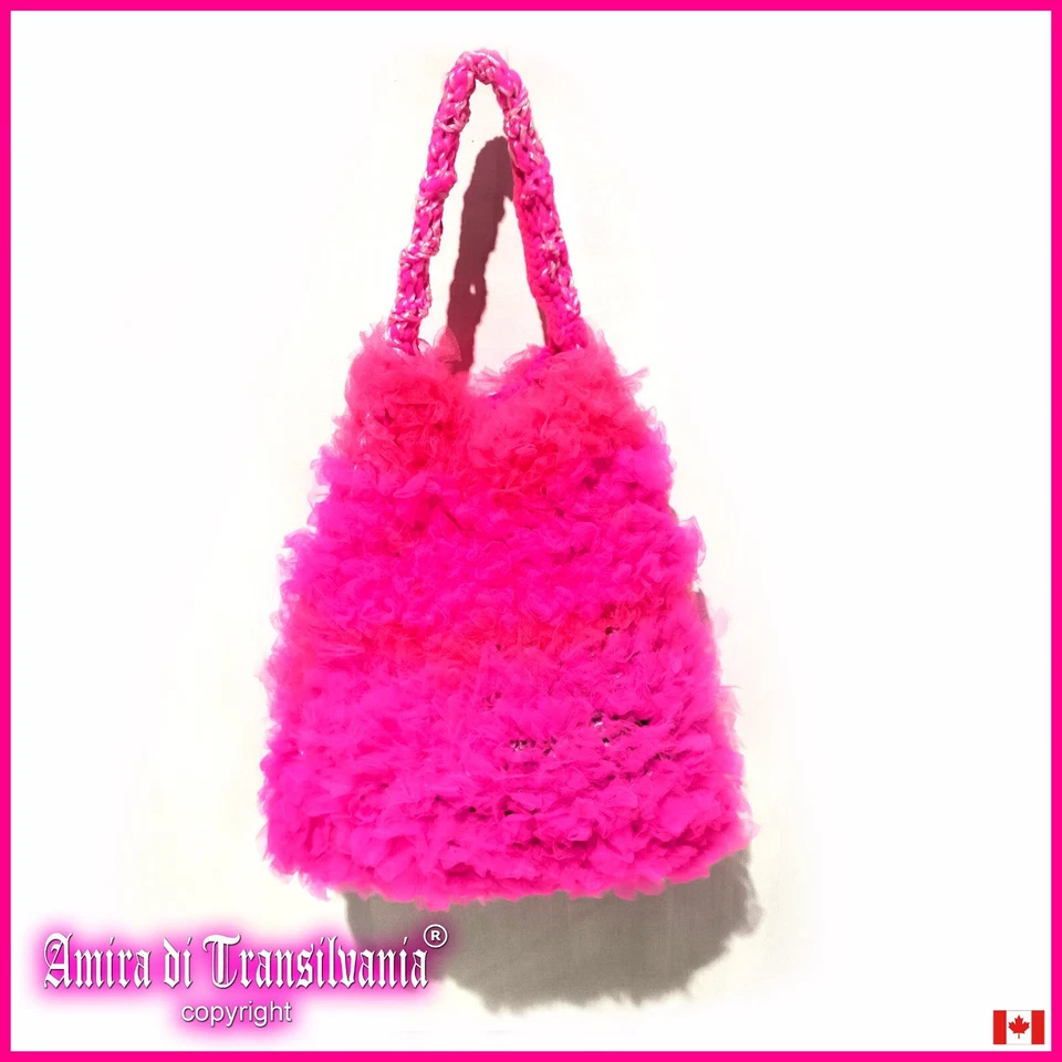 Bolso Hobo Mujer Fucsia Bolso de Mano Cartera Crochet Diseñador Cartera Bolso de Mano Foto 1 de 4