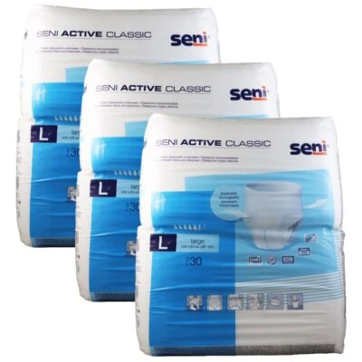 Seni Active Classic Inkontinenzslip 3 x 30 Stück Größe L