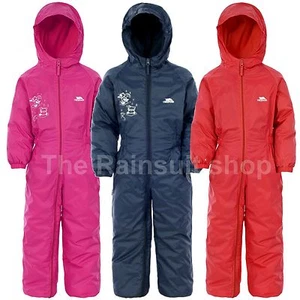 TRESPASS DRIPDROP WATERPROOF ALL IN ONE  SNOW/RAINSUIT BOY OR GIRL 6M TO 8 YRS - Picture 1 of 4
