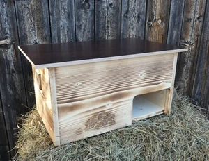Premium Schildkrötenhaus XXL (L:60cm; B.40cm; H:31cm) Sonnendach Windfang Neu - Bild 1 von 20
