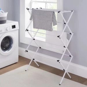 Expandable Steel Laundry Drying Rack Household Clothes Durable Lightweight New - Picture 1 of 6