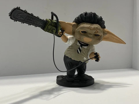 Leatherface Grogu Mashup Fan Art Cover