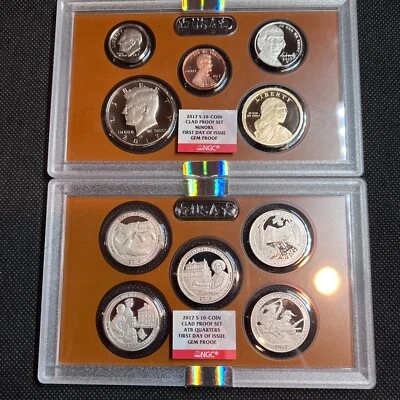 2017 S U.S. MINT PROOF COIN SET NGC GEM PROOF FDI FIRST DAY OF ISSUE OGP #75z - Image 1 of 4