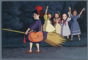 Kiki's Delivery Service Studio Ghibli Postcard Taking off on Broom Send Off - Picture 1 of 2