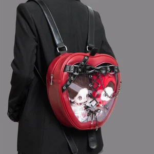 Handmade Red Apple Shape Style Bow Backpack Bag Itabag With Chain Crossbody Bag - Picture 1 of 27