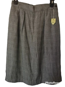 Vtg Women's Houndstooth Short Pencil Skirt Black White NWT Michael Sands  USA - Picture 1 of 10