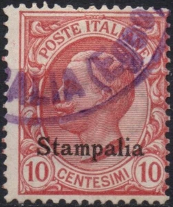 ITALIA Mar Egeo STAMPALIA 1912 - Usato 10 c. Sas 3 #S#JME - Foto 1 di 1