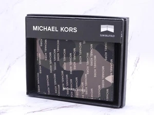 Wallet Michael Kors Mens Leather Slim Billfold Card Olive MSRP $88 - Picture 1 of 6