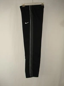 Nike Youth L Pantaloni da Pista Sfoderati Nero Grigio Bianco Righe Treno Corsa - Foto 1 di 8