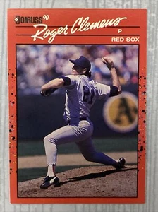 Roger Clemens #184 tarjeta de error 1990 DONRUSS SIN PUNTO DESPUÉS DE INC RARA Medias Rojas de Texas - Imagen 1 de 3