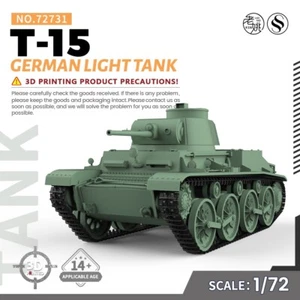 SSMODEL 731 V1.9 1/72 25mm Kit Modelo Militar Alemán T-15 Tanque Ligero WOT - Imagen 1 de 5