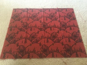 Fabric Candy Coated Christmas Thimbleberries RJR Fabrics Red Cotton House Scene - Picture 1 of 10