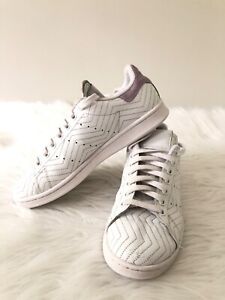 Adidas Women White Stan Smith Leather Shoes pbb 698007 Low Top Sneaker size 7.5