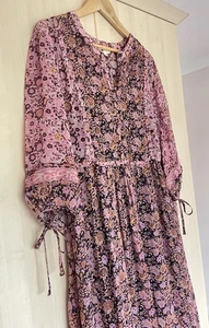 East @ Monsoon Tiered MIDI Maxi Dress Boho L Ch46’ - Picture 1 of 8