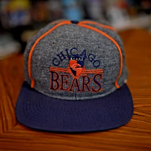 Vintage Chicago Bears SnapBack Hat Football The Game Wool Cap NFL Heather Gray - Picture 1 of 6