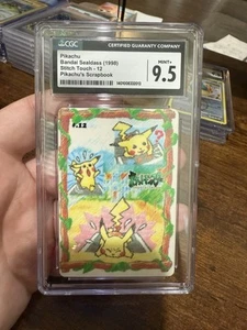 Pokemon Sealdass Stitch Touch Pikachu 1998 Japanese Bandai Sticker Card #12 - Picture 1 of 1