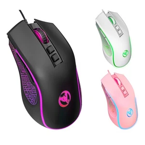 HXSJ X100 Wired Gaming Mouse 3600DPI 7-Color LED 7-Button USB Ergonomic 3 Colors - Picture 1 of 8