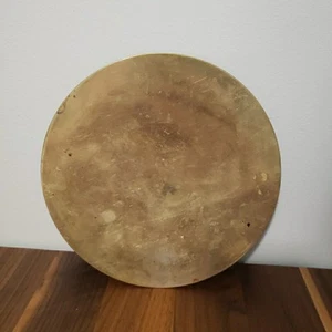 Brass Round Footed Trinket Dish Candle Plate 7" - Bild 1 von 7