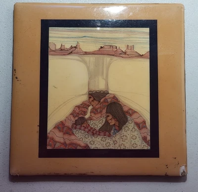 A. Pena Native Life Druck auf einer Fliese Mertin's Fine Arts El Paso, Texas - Bild 1 von 4