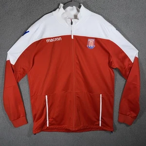 STOKE CITY 2016 2017 Men’s 5XL Training Soccer Jacket Macron Track Top Jersey - Picture 1 of 8