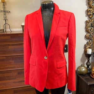 J. Crew Regent Blazer/Sakko orange gefüttert Gr. 6 Wollmischung 1 Knopf - Bild 1 von 10