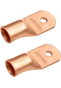 SELTERM 2pcs 4/0 AWG 1/4" Stud Copper Wire Lugs, Ring Terminals - Picture 1 of 6