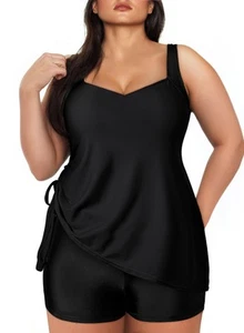 Aleumdr Women's Plus Size Tankini Swimsuit 2 Piece Tummy Control Bathing Suit... - Picture 1 of 7