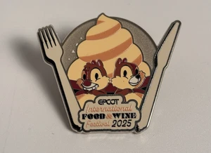 Disney Parks Pin Epcot Food And Wine Festival 2025 Mystery Pin - Chip & Dale - Bild 1 von 6