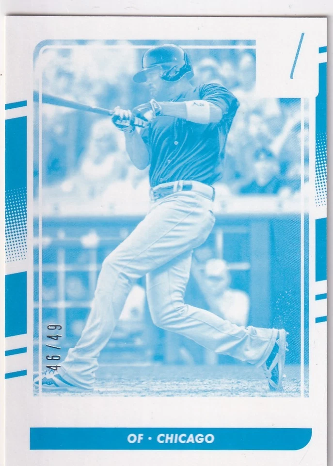 DEXTER FOWLER /49 DONRUSS TEST PROOF CYAN PARALLEL CUBS #114 2016 16 PANINI - Image 1 of 1