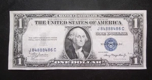 1935 A $1 SILVER CERTIFICATE ONE DOLLAR BANKNOTE VF/XF OLD US NOTE J 84888486 C - Picture 1 of 2