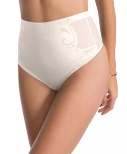 SPANX Women's Deco High Rise Light Control Thong Panty in Ivory Sz XL NWT - Picture 1 of 9