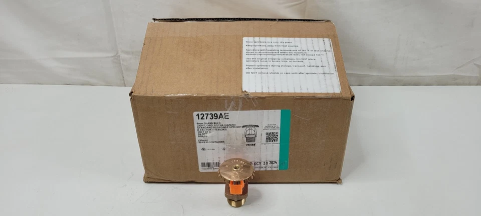 200*f 3/4" Brass Upright Extra Hazard Fire Sprinkler Head K 16.8 Viking Vk580