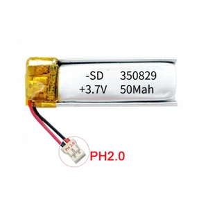 3.7V 50mAh Lipo Battery Rechargeable Battery 350829 Akku For GPS PH2.0 Plug - Bild 1 von 7