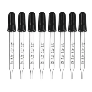8 Pcs Eye Dropper for Essential Oils, Acids (Clear, 1ml) - Picture 1 of 5